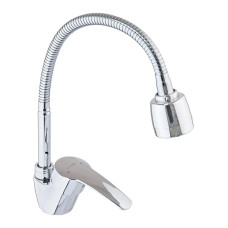Змішувач для кухні MIXXUS PAMELA 011 NUT REFLECTOR з гнучким виливом (Колір хром) (MI6263)