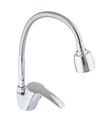 Змішувач для кухні MIXXUS PAMELA 011 NUT REFLECTOR з гнучким виливом (Колір хром) (MI6263)