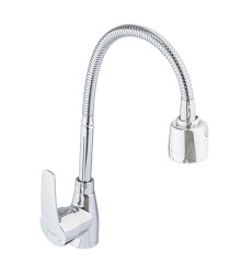 Змішувач для кухні MIXXUS PAMELA 014 NUT REFLECTOR з гнучким виливом (Колір хром) (MI6265)