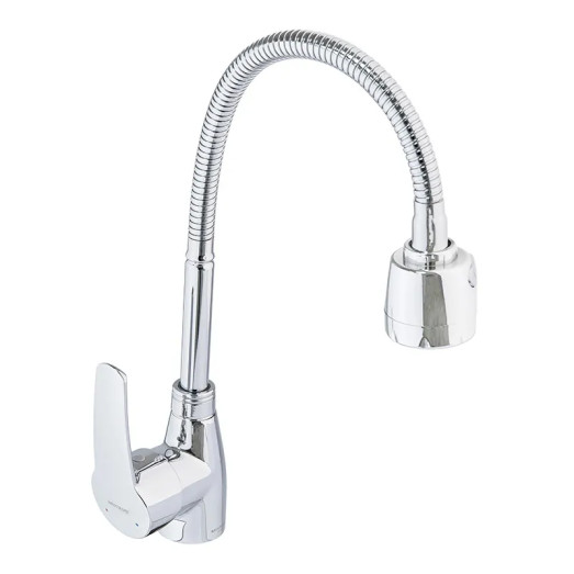Змішувач для кухні MIXXUS PAMELA 014 NUT REFLECTOR з гнучким виливом (Колір хром) (MI6265)