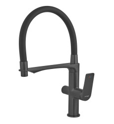 Змішувач для кухні MIXXUS PREMIUM DERBY 021 NUT BLACK REFL.BLACK з виходом для питної води (MI6606)