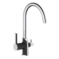 Змішувач для кухні MIXXUS PREMIUM EDEM 021 BLACK з виходом для питної води (Колір чорний, хром) (MI5925)