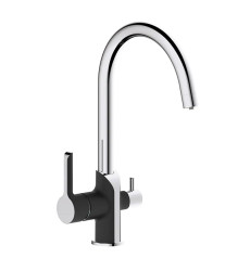 Змішувач для кухні MIXXUS PREMIUM EDEM 021 BLACK з виходом для питної води (Колір чорний, хром) (MI5925)