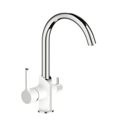 Змішувач для кухні MIXXUS PREMIUM EDEM 021 WHITE з виходом для питної води (Колір білий, хром) (MI5924)