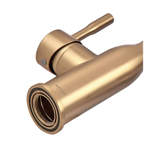 Смеситель для кухни MIXXUS PREMIUM GRAVITY 017 NUT BRUSHED GOLD REFL.BLACK (цвет матовое золото) (MI8410)