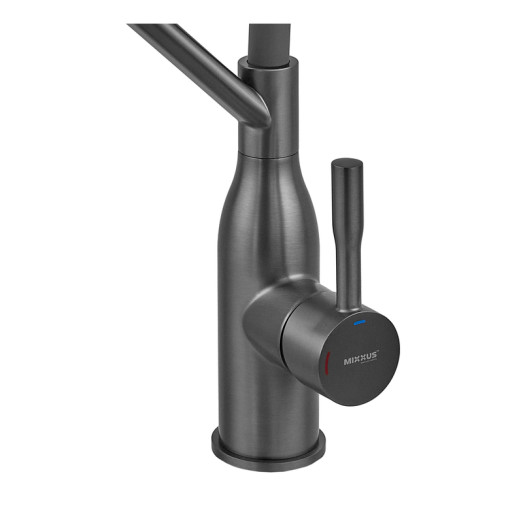 Змішувач для кухні MIXXUS PREMIUM GRAVITY 017 NUT GRAPHITE REFL.GRAY (Колір графіт, вилив сірий) (MI8409)