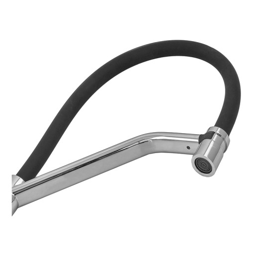 Змішувач для кухні MIXXUS PREMIUM GRAVITY 017 NUT REFL.BLACK (Колір хром, вилив чорний) (MI8406)