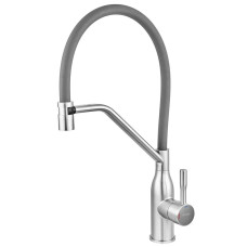 Змішувач для кухні MIXXUS PREMIUM GRAVITY 017 NUT SS COLOR REFL.GREY (Колір нержавіюча сталь) (MI8407)