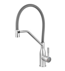 Змішувач для кухні MIXXUS PREMIUM GRAVITY 017 NUT SS COLOR REFL.GREY (Колір нержавіюча сталь) (MI8407)