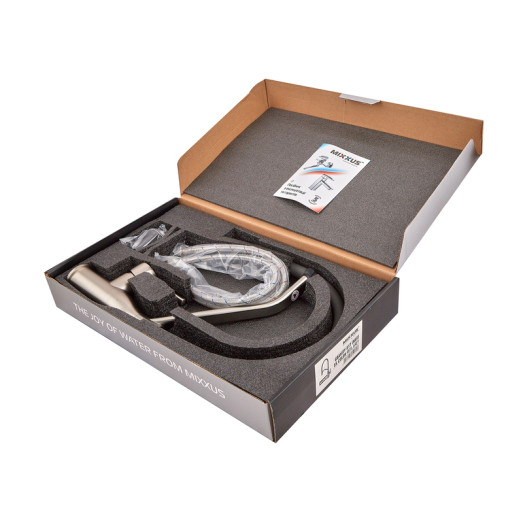 Змішувач для кухні MIXXUS PREMIUM GRAVITY 017 NUT SS COLOR REFL.GREY (Колір нержавіюча сталь) (MI8407)