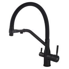 Смеситель для кухни MIXXUS PREMIUM GRAVITY 021 BLACK REFL.BLACK с выходом для питьевой воды (MI6978)