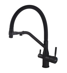 Смеситель для кухни MIXXUS PREMIUM GRAVITY 021 BLACK REFL.BLACK с выходом для питьевой воды (MI6978)