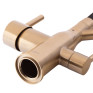 Смеситель для кухни MIXXUS PREMIUM GRAVITY 021 BRUSHED GOLD REFL.BLACK с гибким изливом (MI6981)
