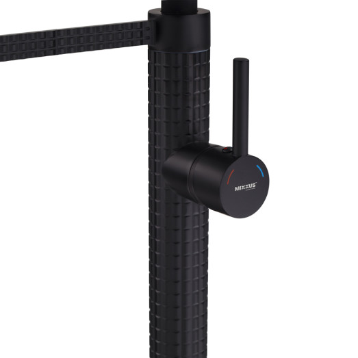 Смеситель для кухни MIXXUS PREMIUM OLIWER 017 BLACK REFL.BLACK (Цвет черный) (MI6966)