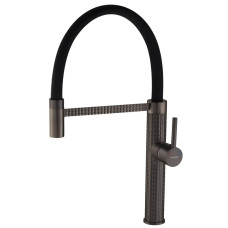 Змішувач для кухні MIXXUS PREMIUM OLIWER 017 GRAPHITE REFL.BLACK (Колір графіт, вилив чорний) (MI6967)