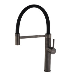 Змішувач для кухні MIXXUS PREMIUM OLIWER 017 GRAPHITE REFL.BLACK (Колір графіт, вилив чорний) (MI6967)