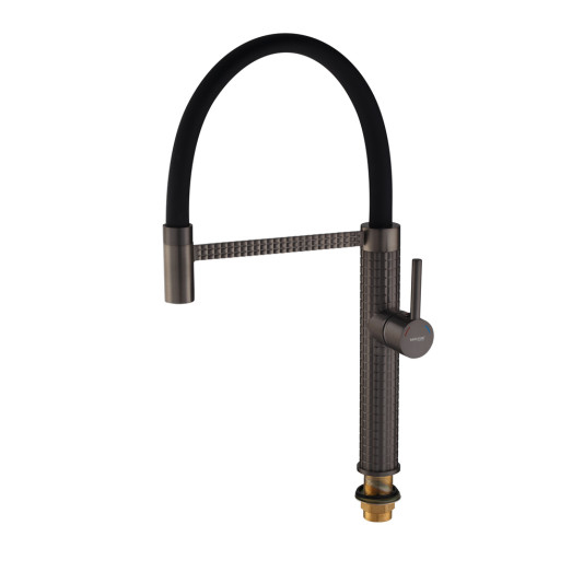 Змішувач для кухні MIXXUS PREMIUM OLIWER 017 GRAPHITE REFL.BLACK (Колір графіт, вилив чорний) (MI6967)