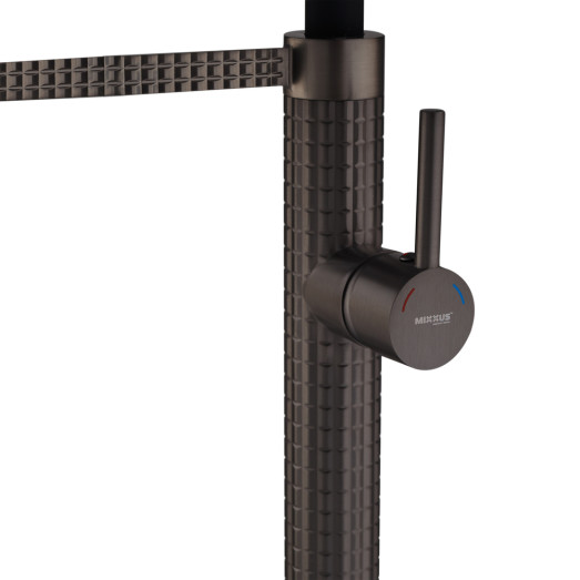 Змішувач для кухні MIXXUS PREMIUM OLIWER 017 GRAPHITE REFL.BLACK (Колір графіт, вилив чорний) (MI6967)