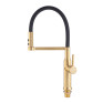 Змішувач для кухні MIXXUS PREMIUM PULL 017 BRUSHED GOLD REFL.BLACK (Колір матове золото) (MI8280)