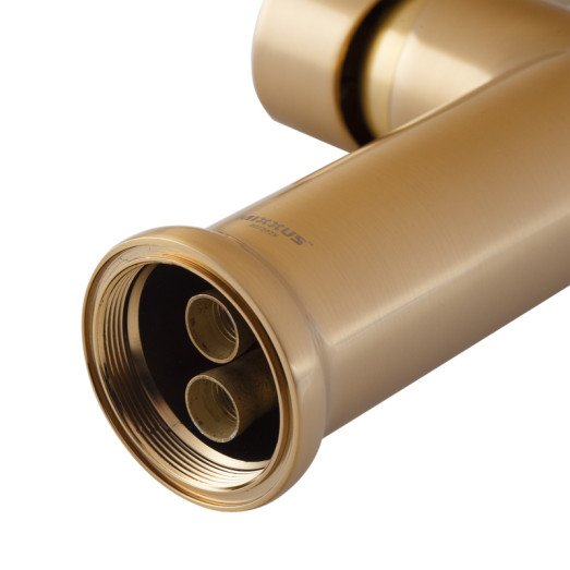 Змішувач для кухні MIXXUS PREMIUM PULL 017 BRUSHED GOLD REFL.BLACK (Колір матове золото) (MI8280)