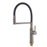 Змішувач для кухні MIXXUS PREMIUM PULL 017 GRAPHITE REFL.BLACK (колір графіт, вилив чорний) (MI8278)