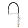 Змішувач для кухні MIXXUS PREMIUM PULL 017 REFL.BLACK (Колір хром, силіконовий вилив чорний) (MI8277)