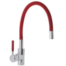 Смеситель для кухни MIXXUS PREMIUM RIO 011 REFL.RED с гибким красным изливом (MI5817)