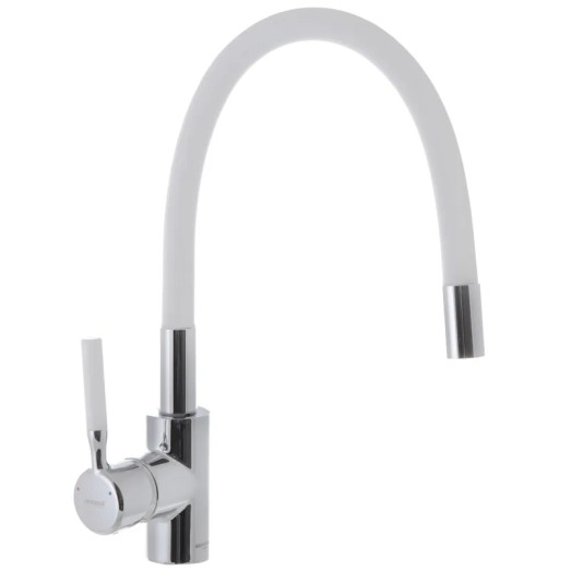 Смеситель для кухни MIXXUS PREMIUM RIO 011 REFL.WHITE с гибким изливом (MI5814)
