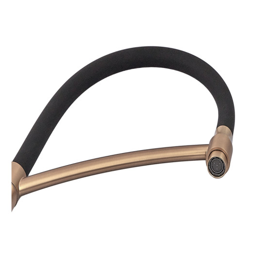 Змішувач для кухні MIXXUS PREMIUM ROSSI 017 BRUSHED GOLD REFL.BLACK (Колір матове золото) (MP6723)