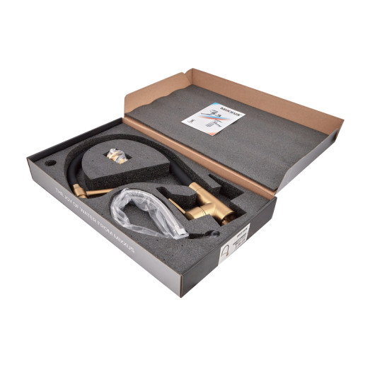 Змішувач для кухні MIXXUS PREMIUM ROSSI 017 BRUSHED GOLD REFL.BLACK (Колір матове золото) (MP6723)
