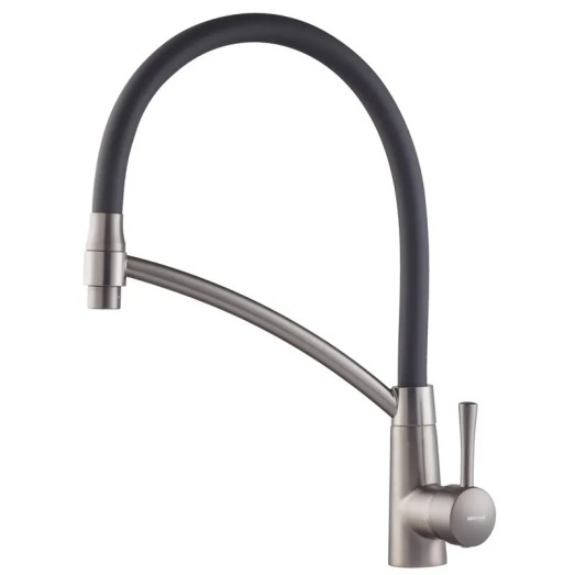 Смеситель для кухни MIXXUS PREMIUM ROSSI 017 GRAPHITE REFL.BLACK (Цвет графит, излив черный) (MI6829)