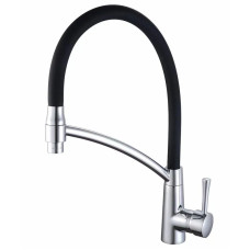 Змішувач для кухні MIXXUS PREMIUM ROSSI 017 REFL.BLACK з гнучким виливом (MI6828)