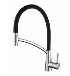 Змішувач для кухні MIXXUS PREMIUM ROSSI 017 REFL.BLACK з гнучким виливом (MI6828)
