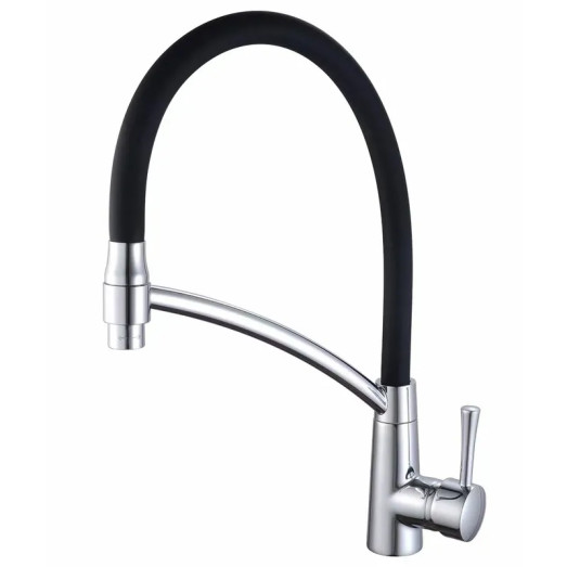 Змішувач для кухні MIXXUS PREMIUM ROSSI 017 REFL.BLACK з гнучким виливом (MI6828)