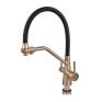 Змішувач для кухні MIXXUS PREMIUM SENNA 021 BRUSHED GOLD REFL.BLACK з виходом для питної води (MP6722)