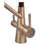 Змішувач для кухні MIXXUS PREMIUM SENNA 021 BRUSHED GOLD REFL.BLACK з виходом для питної води (MP6722)