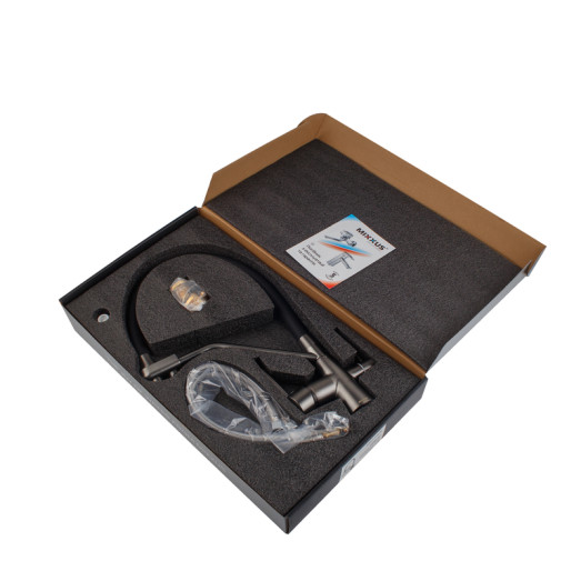 Змішувач для кухні MIXXUS PREMIUM SENNA 021 GRAPHITE REFL.BLACK з виходом для питної води (MI6827)
