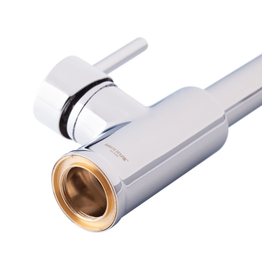 Змішувач для кухні MIXXUS PREMIUM SPRING 017 з виливом пружина (Колір хром) (MI6950)
