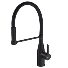 Змішувач для кухні MIXXUS PREMIUM SUMMER 017 BLACK REFL.BLACK з гнучким виливом (Колір чорний) (MI6961)