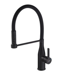 Змішувач для кухні MIXXUS PREMIUM SUMMER 017 BLACK REFL.BLACK з гнучким виливом (Колір чорний) (MI6961)