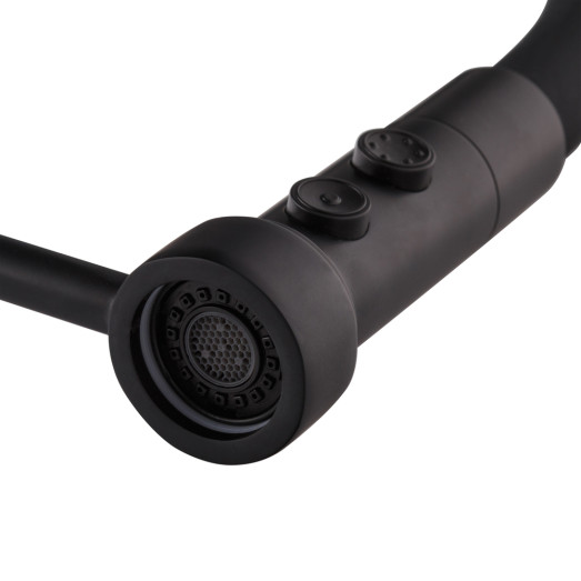 Змішувач для кухні MIXXUS PREMIUM SUMMER 017 BLACK REFL.BLACK з гнучким виливом (Колір чорний) (MI6961)