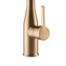 Змішувач для кухні MIXXUS PREMIUM SUMMER 017 BRUSHED GOLD REFL.BLACK з гнучким виливом (MI6964)