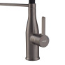 Змішувач для кухні MIXXUS PREMIUM SUMMER 017 GRAPHITE REFL.BLACK з гнучким виливом (MI6962)
