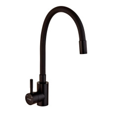 Змішувач для кухні MIXXUS SEO-011 BLACK REFL.BLACK з гнучким виливом (Колір чорний) (MI6017)