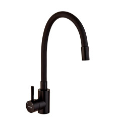 Змішувач для кухні MIXXUS SEO-011 BLACK REFL.BLACK з гнучким виливом (Колір чорний) (MI6017)