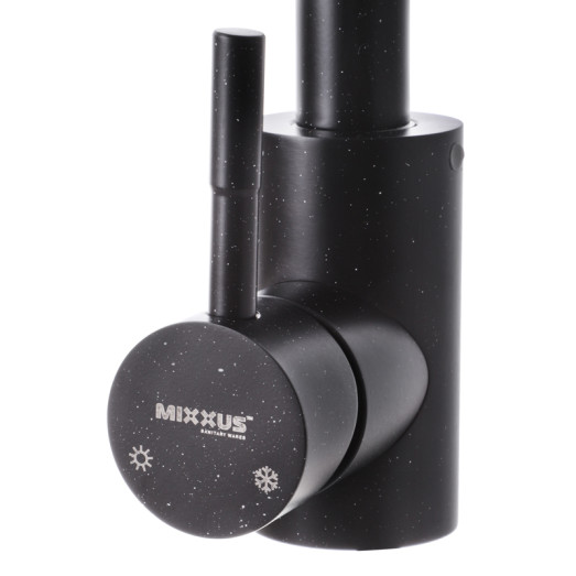 Змішувач для кухні MIXXUS SUS-011 BLACK з нержавіючої сталі SUS304 (Колір чорний) (SS0003)