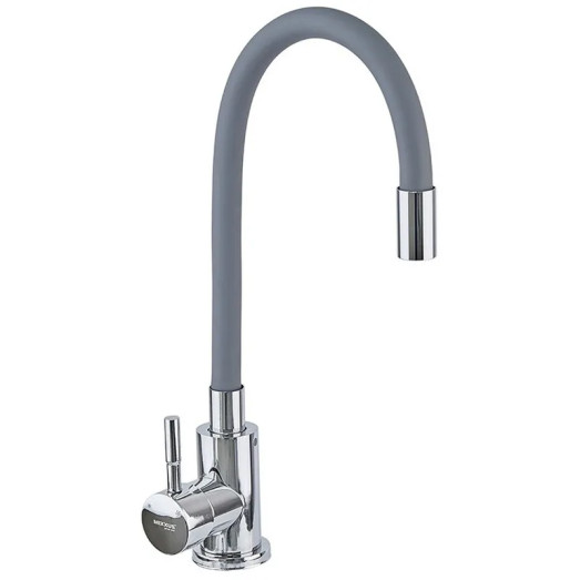 Змішувач для кухні MIXXUS SUS-011 CHROME REFL.GRAY з гнучким виливом (Колір хром, вилив сірий) (MI6222)