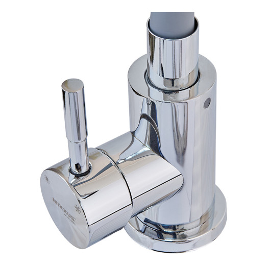 Змішувач для кухні MIXXUS SUS-011 CHROME REFL.GRAY з гнучким виливом (Колір хром, вилив сірий) (MI6222)