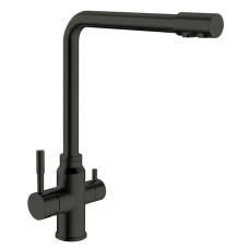 Змішувач для кухні MIXXUS SUS-021 BLACK з виходом для питної води (Колір чорний) (MI5861)