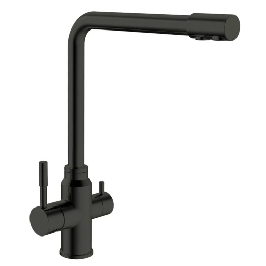 Змішувач для кухні MIXXUS SUS-021 BLACK з виходом для питної води (Колір чорний) (MI5861)